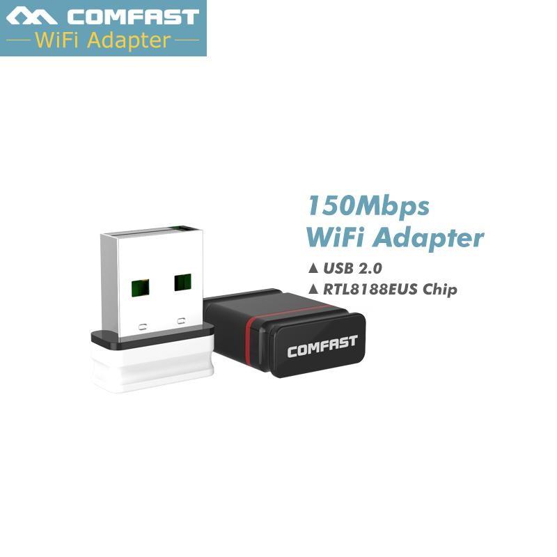 Безжичен мини WiFi адаптер 150Mbps WiFi приемник USB Wifi антена ...