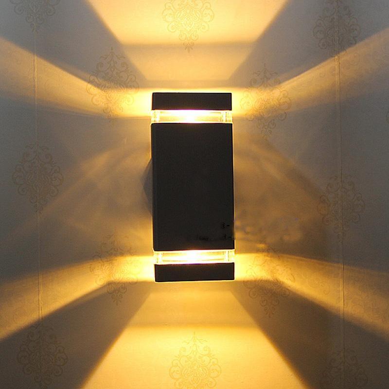 1 бр много 8w Led водоустойчива външна лампа за стена Ip65 Алуминиева лампа за стена Безплатна 9870