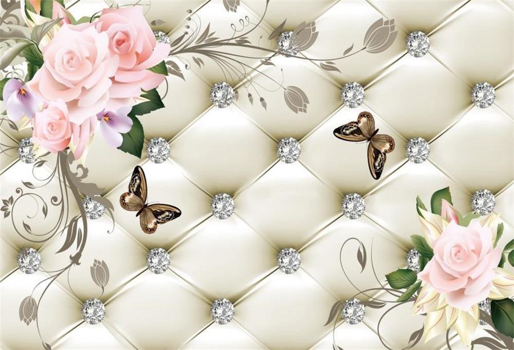 Laeacco флорални легло таблата диамант пеперуда сцена фотографски ...