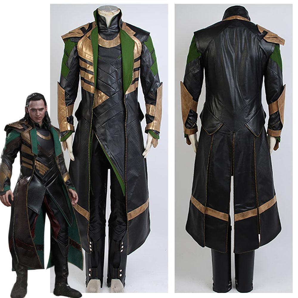 Thor 3 костюм на тъмен свят Loki Косплей костюм Хелоуин карнавал костюм ...