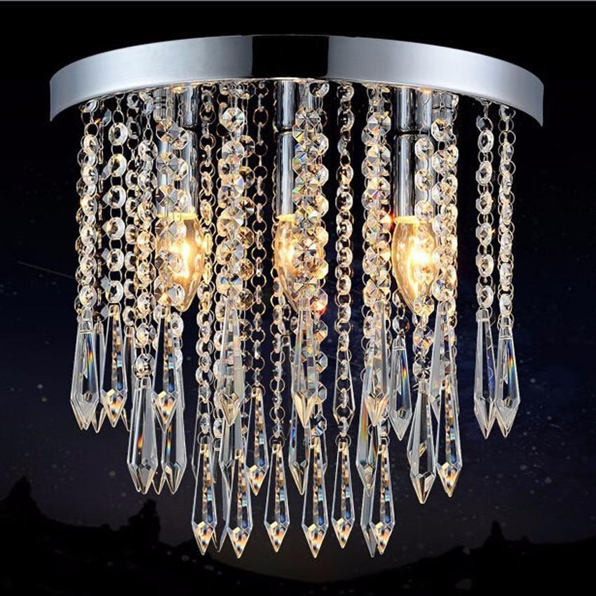 Модерна E14 LED крушка кристална таван лампа за дома декол игла форма ...