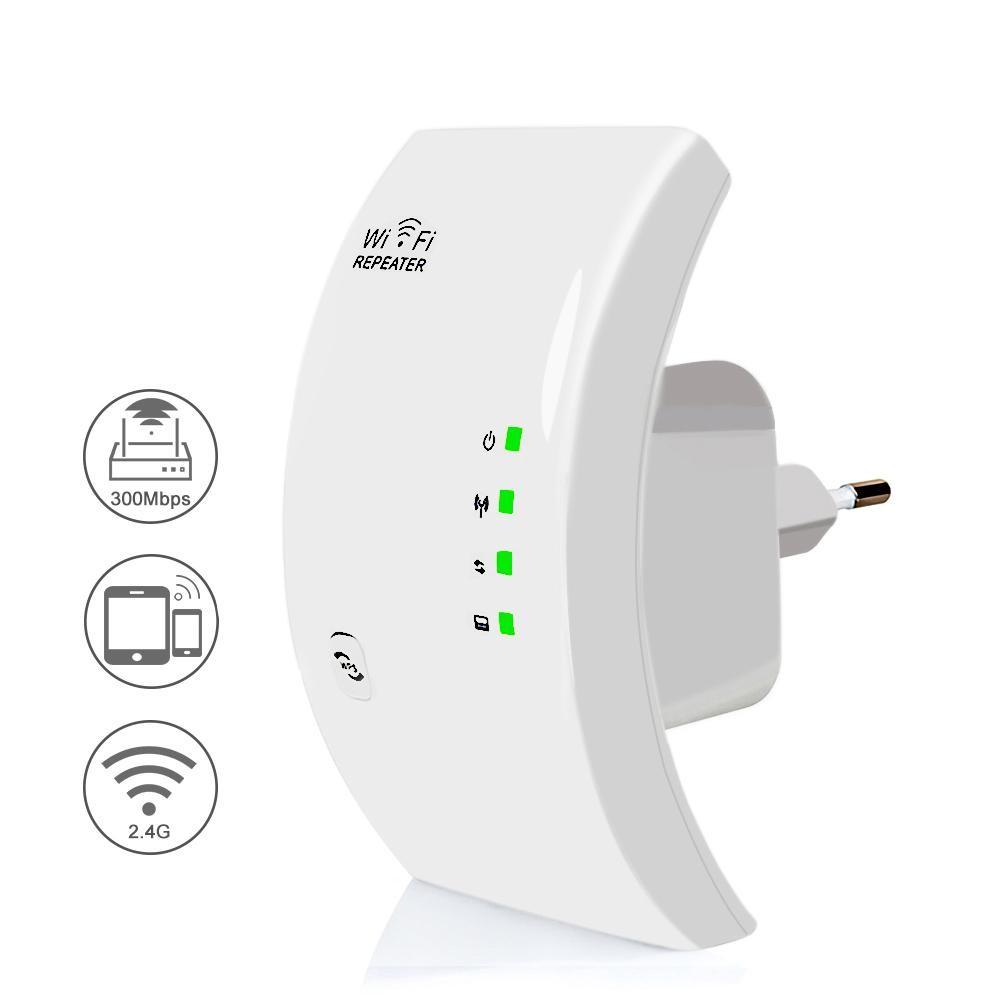 Безжичен WiFi повторител 2.4G 300Mbps Усилвател WiFi Extender 802.11N ...