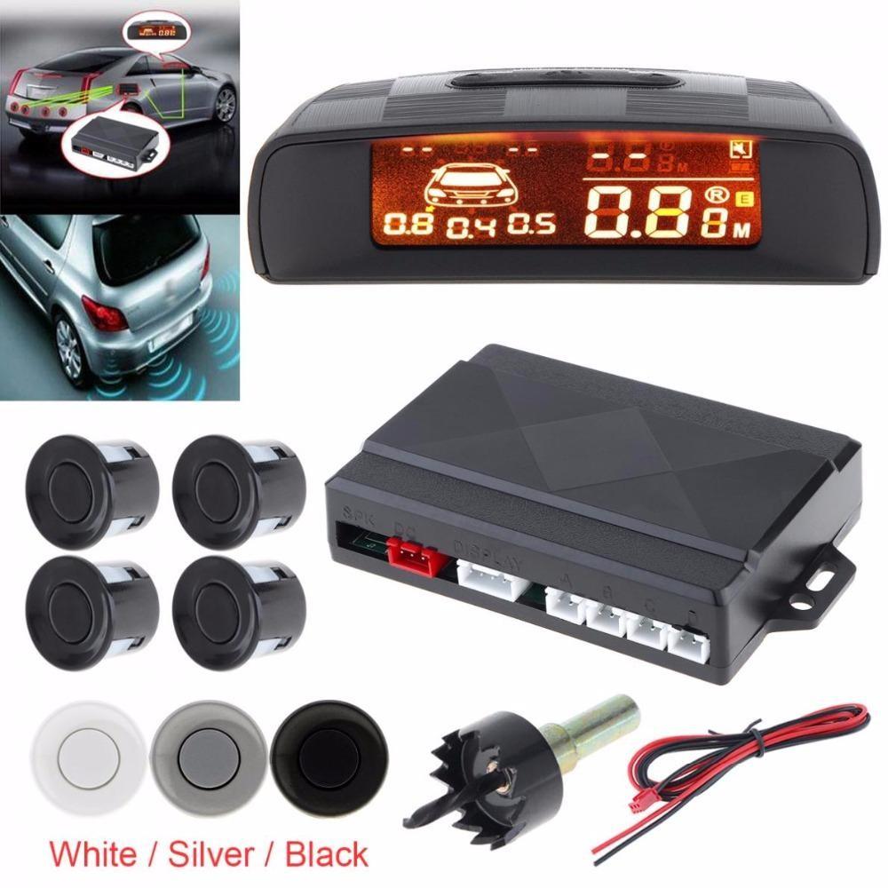 Автомобилен парктроник Сензор за паркиране на светодиоди с 4 сензора ...